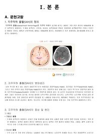 지주막하 출혈(SAH) 케이스