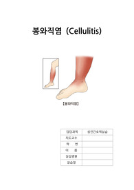 봉와직염 case study &quot;간호진단 5개 과정 2개&quot;, A++받은 과제 (피부통합성 장애,급성통증)