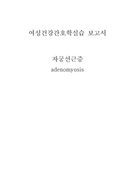 여성건강간호학 사례연구(케이스스터디) - 자궁선근증