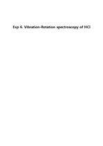 Vibration-Rotation spectroscopy of HCl