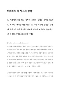 [2018년 메조미디어 ] 합격 자기소개서