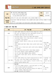 [수업지도안] 조선 후기의 사회 경제적 변동