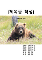 레포트 표지[곰,베어,bear,동물,야생,생물,환경,자연]