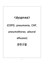 만성폐쇄성폐질환, 폐렴, 만성심부전, 기흉, 흉수, COPD, pneumonia, CHF, pneumothorax, pleural effusion 문헌고찰