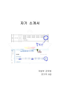 국방부 군무원 합격자 자기소개서