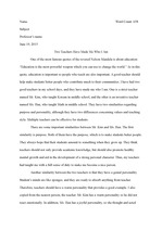 English Essay: Comparison Contrast-Two Teachers Have Made Me Who I Am