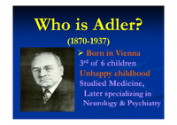 심리학자 알프레드 아들러(Alfred Adler)에 관한 영문 프리젠테이션(슬라이드 35장)