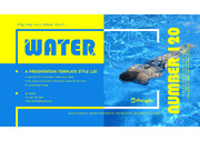 시원한 물 배경 수영하는 여름 컨셉 PPT 파워포인트 템플릿 (by 아기팡다)