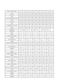HSK 4급 단어장 쓰기 연습용(421~480)