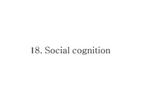 심리학개론( Social Congnition) 요점정리 및 해석