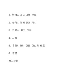 안락사 보고서 (김할머니 사건, 보라매 병원 사건)