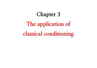 행동심리학-  정서학습, the application of classical conditioning 총정리