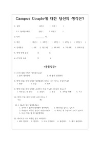 캠퍼스 커플에 대한 생각(설문지)