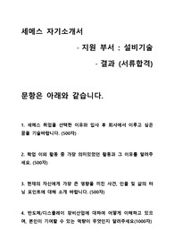 세메스 자기소개서