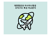 대한항공, 아시아나항공 및 LCC항공 조직구조 분석