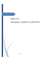 애플 운영전략-Managing a global SC (OM,SCM)
