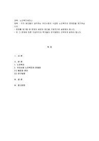 각자 본인들이 생각하는 우리사회의 시급한 노인복지의 문제점을 제기하십시오