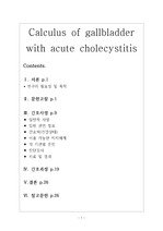 담낭염 (Calculus of gallbladder with acute cholecystitis) 케이스 스터디 case study