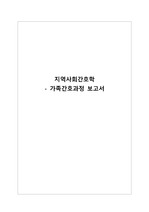 가족간호과정 보고서, 지역사회간호학, 간호과정 2개 포함!
