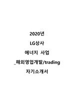 LG상사 해외영업개발_에너지사업/trading