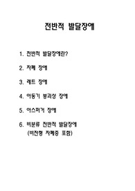 (발달장애) 전반적 발달장애