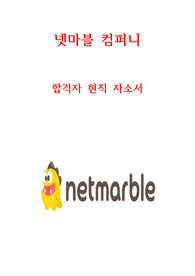넷마블 컴퍼니 현직 합격 자소서&amp;기업분석 최신 &lt;꿀자료&gt;