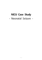 A+ 아동간호실습 neonatal seizure 신생아경련 case (문헌고찰,이론적근거포함/간호진단3개,간호과정2개)