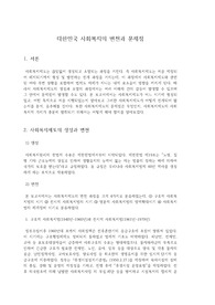 대한민국 사회복지의 변천과 문제점
