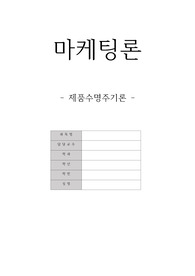 제품수명주기론 보고서 A++자료