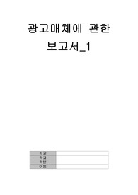 광고매체에 관한 보고서-1      A+자료