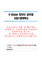정부지원사업 KGlobal 합격 자료 3종 (정부지원사업 6회 참여, 누적 지원금 6억)