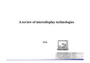 A review of microdisplay technologies