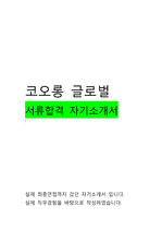 코오롱글로벌 서류합격자기소개서
