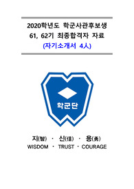 2020학년도 학군사관후보생(ROTC) 61, 62기 최종합격자 자기소개서