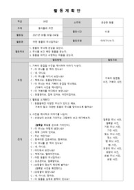 어떤 동물의 무늬일까요 - 이야기나누기 활동계획안(만3세, 만4세)