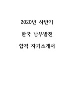 2020년도 하반기 한국남부발전 전기직 합격 자기소개서