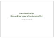 [PPT/영어원문번역요약/토지이용계획/대학원] 윌리엄 풀튼의 뉴어바니즘(The New Urbanism, Hope or Hype for American Communities?, 1996)