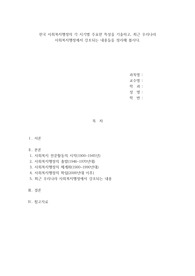 사회복지행정론 한국 사회복지행정의 각 시기별 주요한 특성을 기술하고, 최근 우리나라 사회복지행정에서 강조되는 내용들을 정리해 봅시다