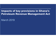 Impacts of key provisions in Ghana's Petroleum Revenue Management Act