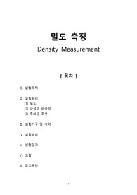 [일반화학실험1 결과레포트] 밀도 측정