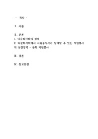 다문화사회의 정의와 다문화사회에서 자원봉사자가 참여할 수 있는 자원봉사의 실천영역