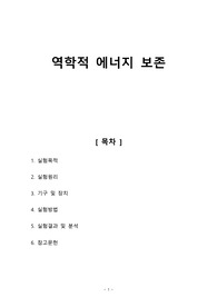 [일반물리실험1 레포트] 역학적 에너지 보존