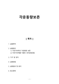 [일반물리실험1 레포트] 각운동량보존