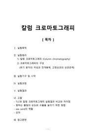 [고분자기초실험 레포트] 칼럼 크로마토그래피