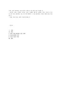 내가 좋아하는 장소이라는 제목으로 한 편의 글을 작성할 것