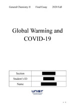 (영문) 지구온난화와 코로나 사태(COVID-19) (Global Warming and COVID-19)