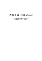 모성간호학실습A+ adenomyosis 자궁선근증 CASE STUDY A+