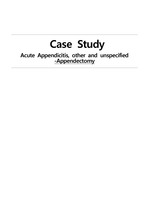 성인간호학실습 수술실 충수절제술 맹장염 충수염 Appendectomy case study