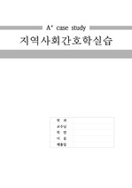 지역사회간호학 A+ 케이스 스터디(간호진단 8개, 간호과정 2개)