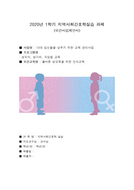 지역사회간호학 성교육 보건사업제안서/올바른 성교육을 위한 인식교육(A+자료) 총 16장